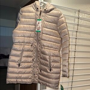 Women's Beige Puffer Jacket